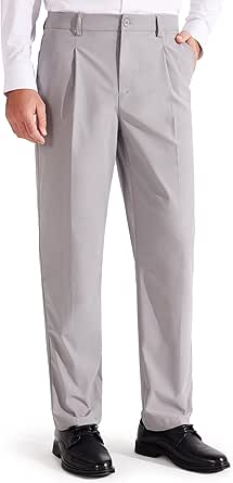 Dockers, Pantalones Caqui Elásticos De Algodón De Lujo Para Hombre, Estilo Relajado, Plisados, De Autor