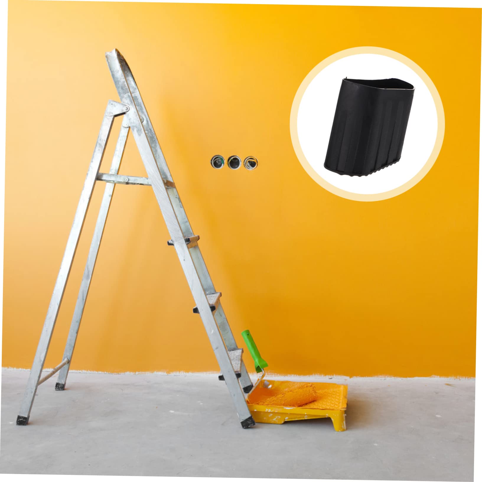 HYTROVE 2-Pack Ladder Anti-Slip Rubber Covers – Red, For Square Ladder Feet, Protects Floors & Reduces Noise