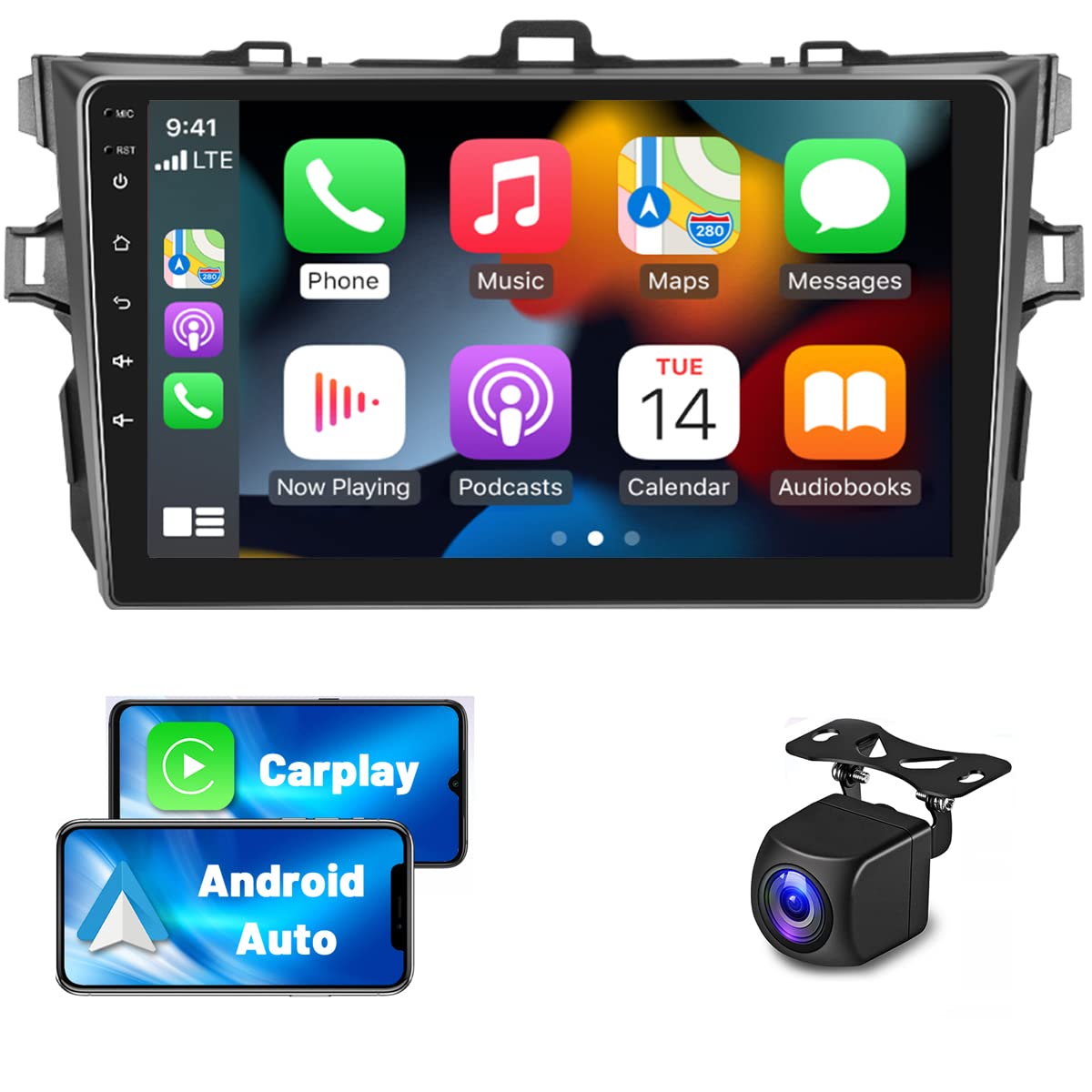 Buy for Toyota Corolla 20062013 Radio, Double Din Android 11 Car Stereo Wireless Apple Carplay