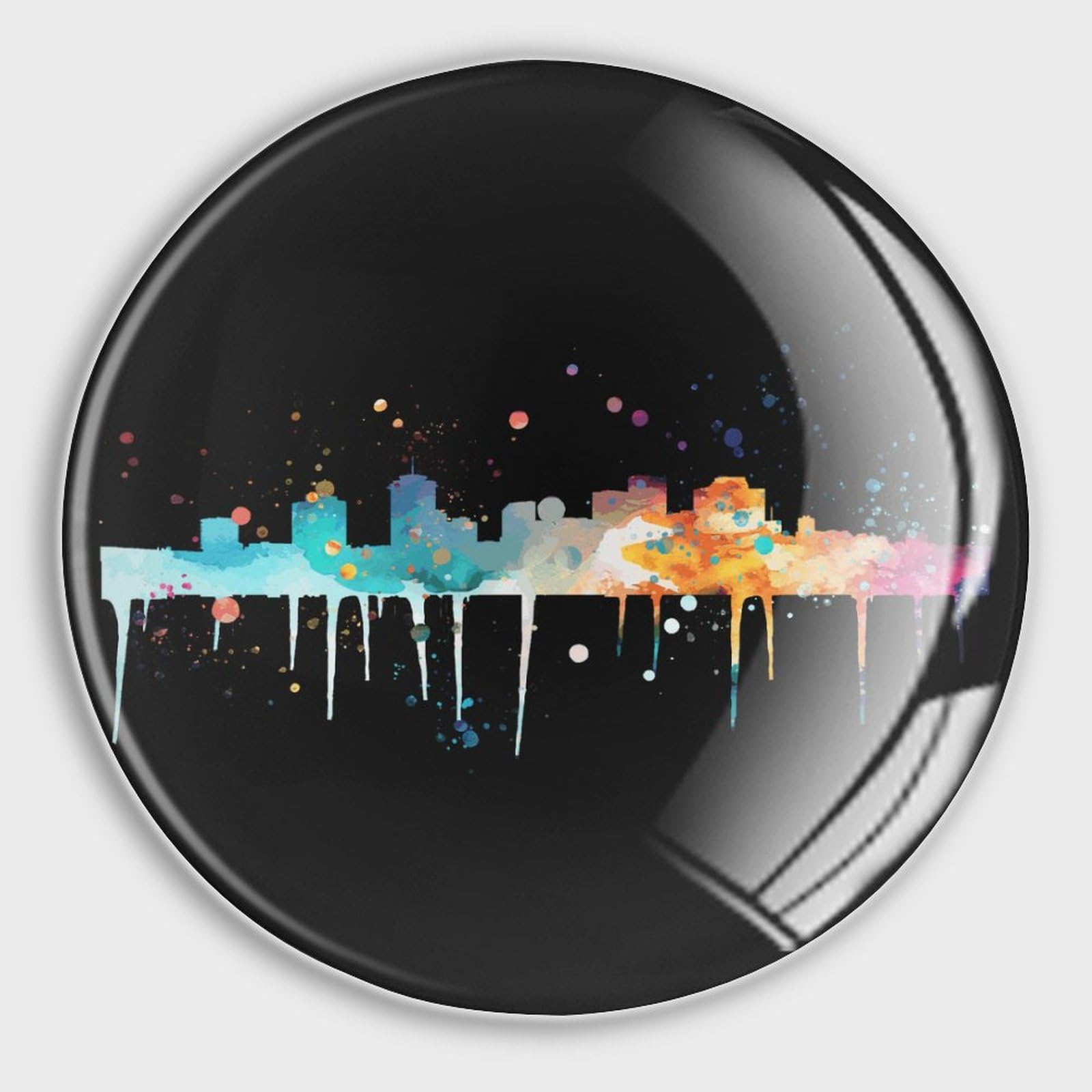 Cadeau de voyage aimants en verre paysage urbain pour pendaison crémaillère