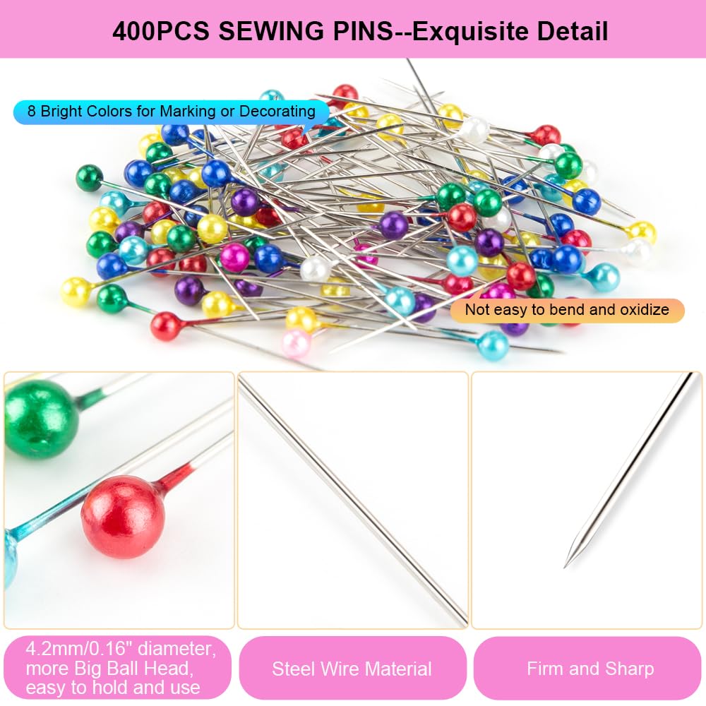 Amazon.com: 50Pcs Sewing Clips & 400PCS Sewing Pins with Box