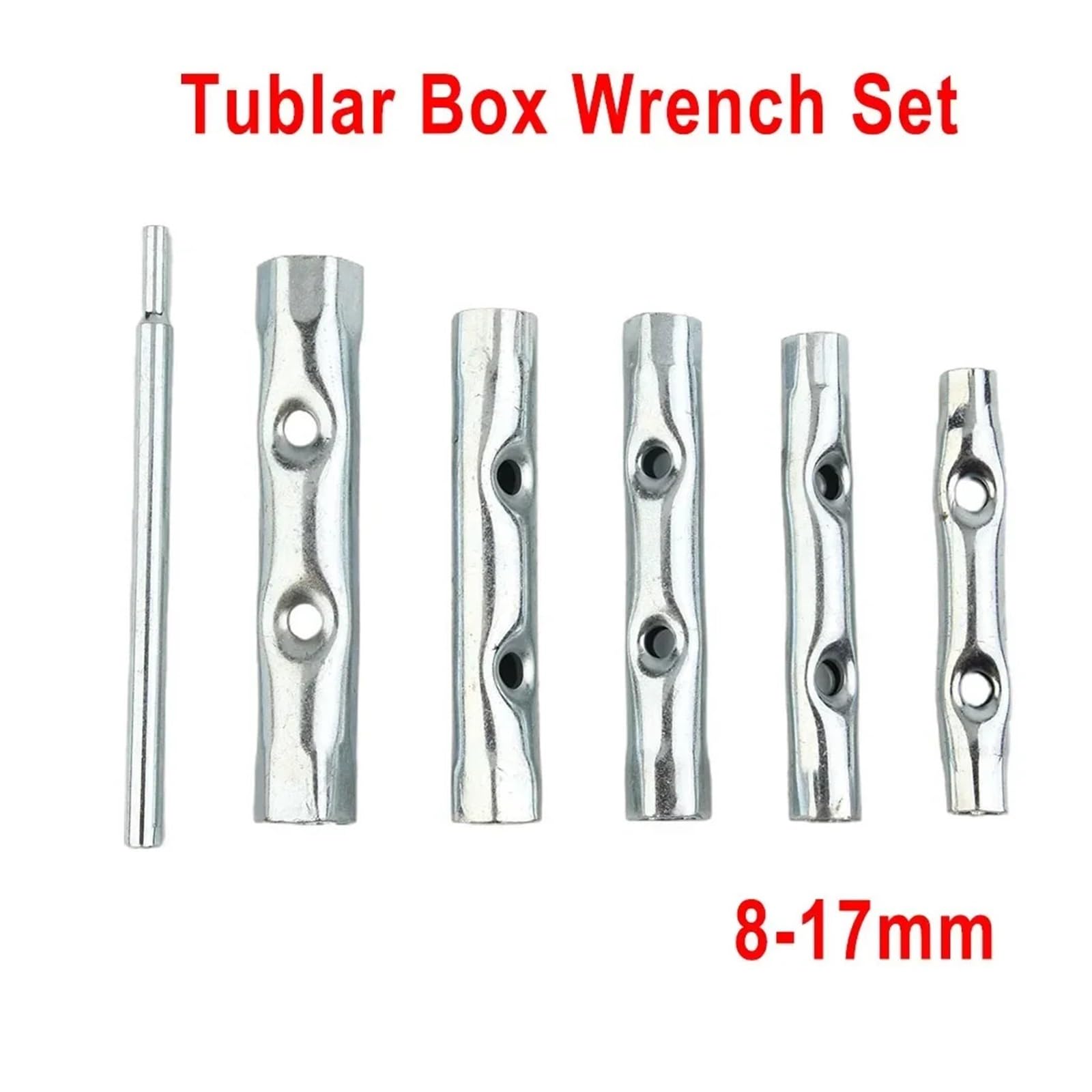 GYQAZSS 6pcs 8-17mm Metric Tubular Box Wrench Set For Automotive Repair Plumbing Maintenance Work Hand Professional Tool Accessories