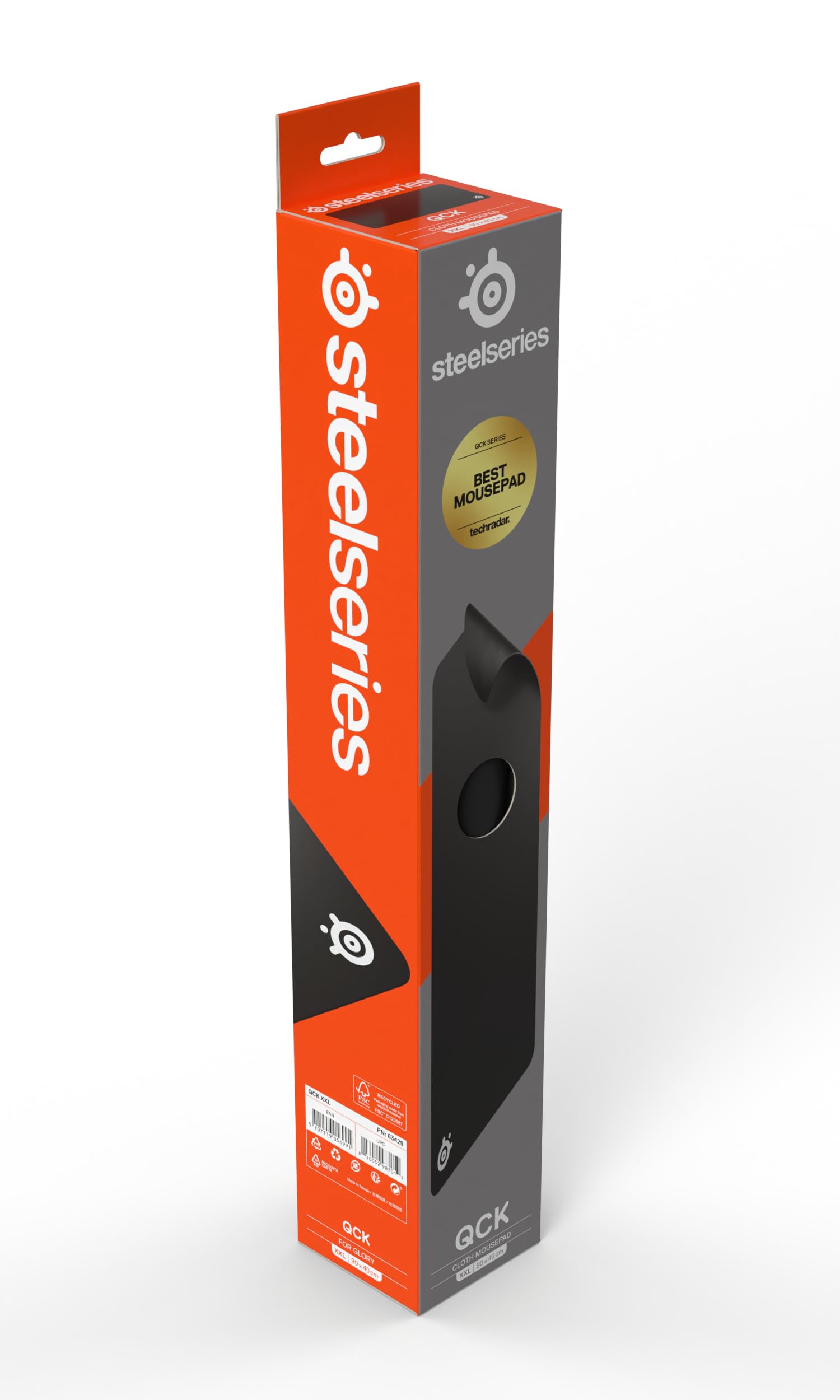 SteelSeries QcK XXL - Tappetino per mouse da gaming - Panno XXL - Tracciamento e stabilità ai massimi livelli - Mousepad per sport - Non scivola mai - Copertura completa della scrivania