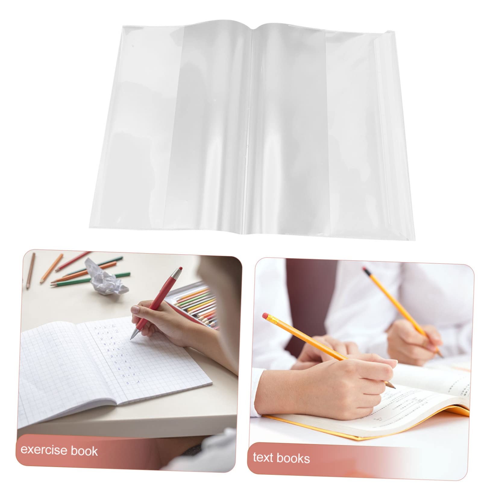 Housoutil 80 Stck. Teiliges Transparentes Buchschutzfolie Wasserdichte Weiche Kunststoff Umschläge Kratzfeste Schulbuchhüllen Wiederverwendbar Passend für Schulhefte für Schüler