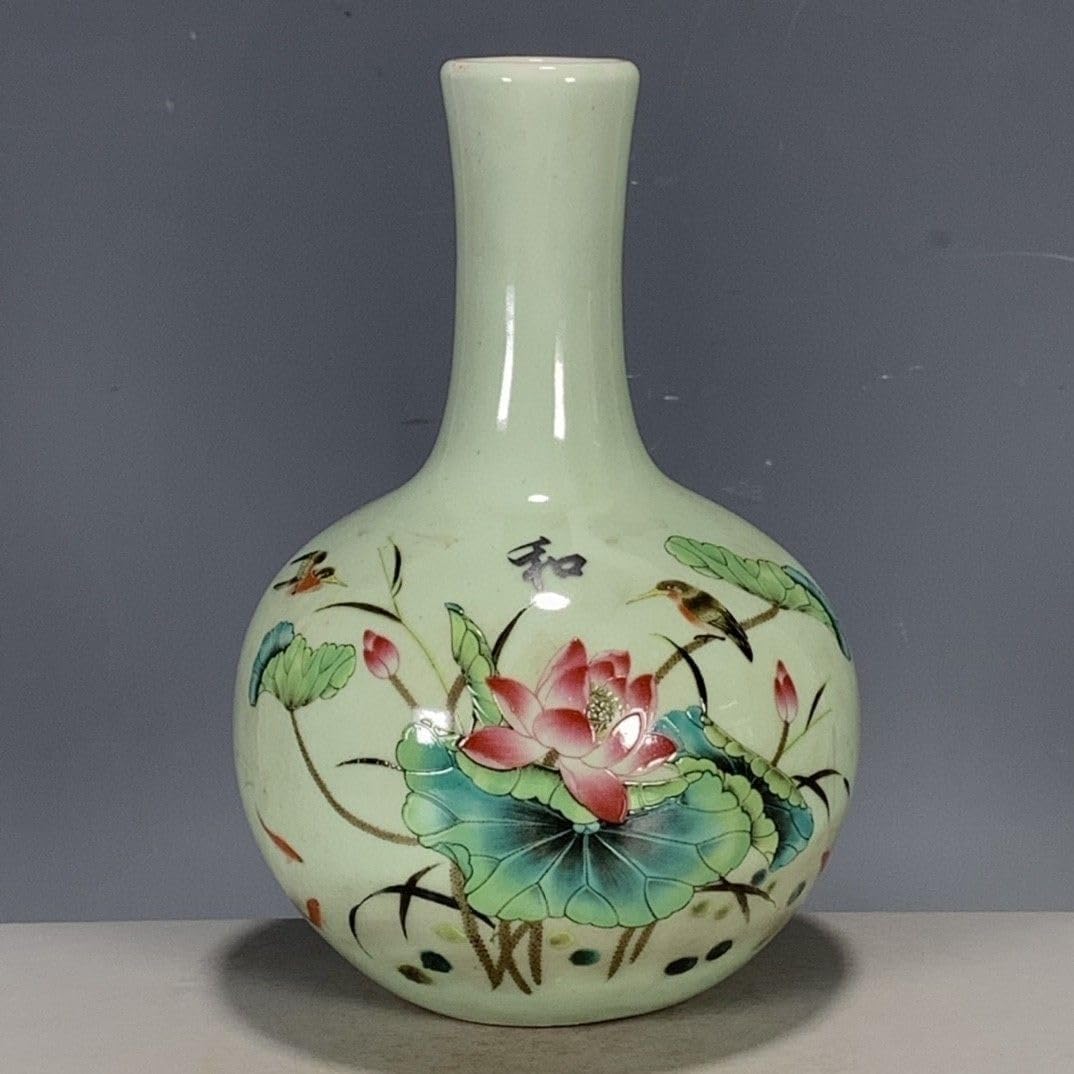 Bzgpmfud One Color Vase Desktop Classical Porcelain Qing Dynasty Tongzhi Year Pastel Color More Than Enough For The Whole Family Round Ball Ornaments