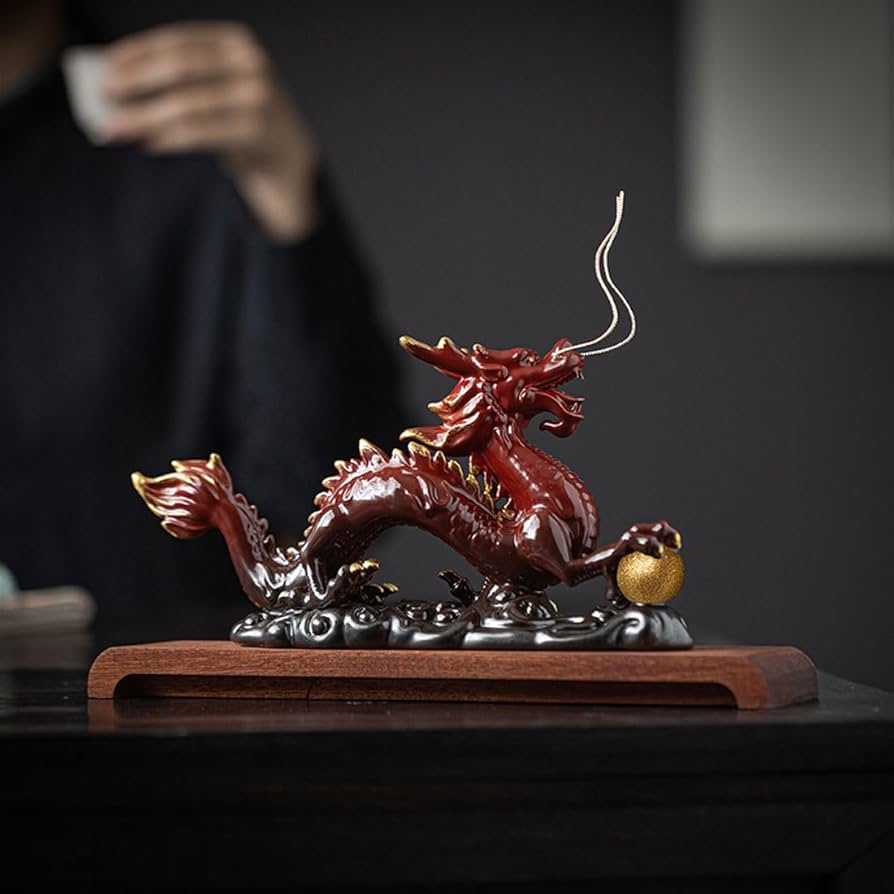 龍神様の置物 風水龍 置物 開運珠戯れ龍 16cm : 仏像と縁起物の専門店 龍祥