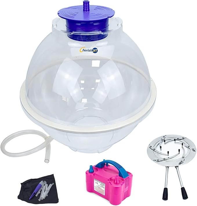 Balloon Stuffer with Pump and Pliers - Flaring Pliers for Balloon Rose Bouquet - Wedding, Birthday, Party - Purple