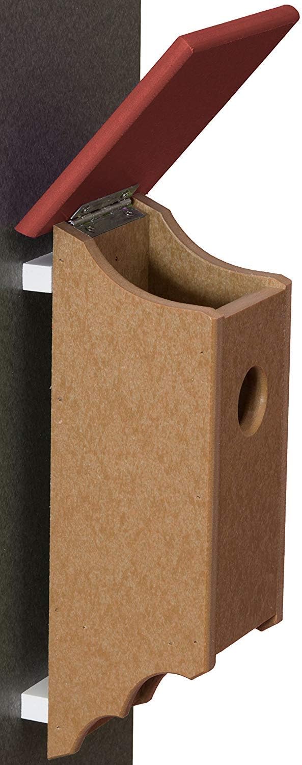 Eco Friendly Poly Bluebird House with Scalloped Weatherwood Base (Cherry)