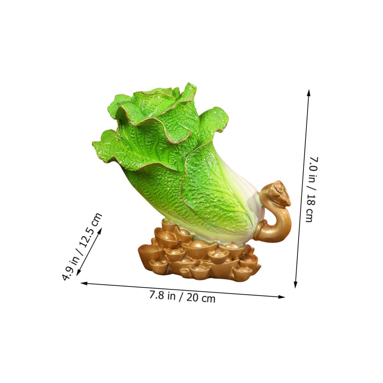 Amazon.co.jp: jojofuny 白菜の置物 樹脂製フィギュア 中国工芸品 縁起