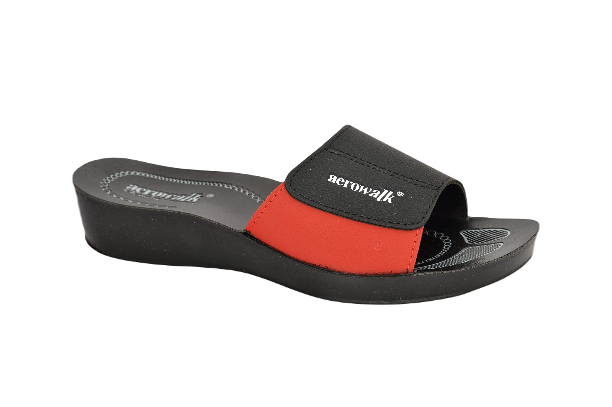 AEROWALK Stylish Fashion Sandal/Slipper for Women | Comfortable| Lightweight | Anti Skid | Casual Office Footwear (0440_BLUE+BLK_37) (B0B54175JX) Amazon Price History, Amazon Price Tracker