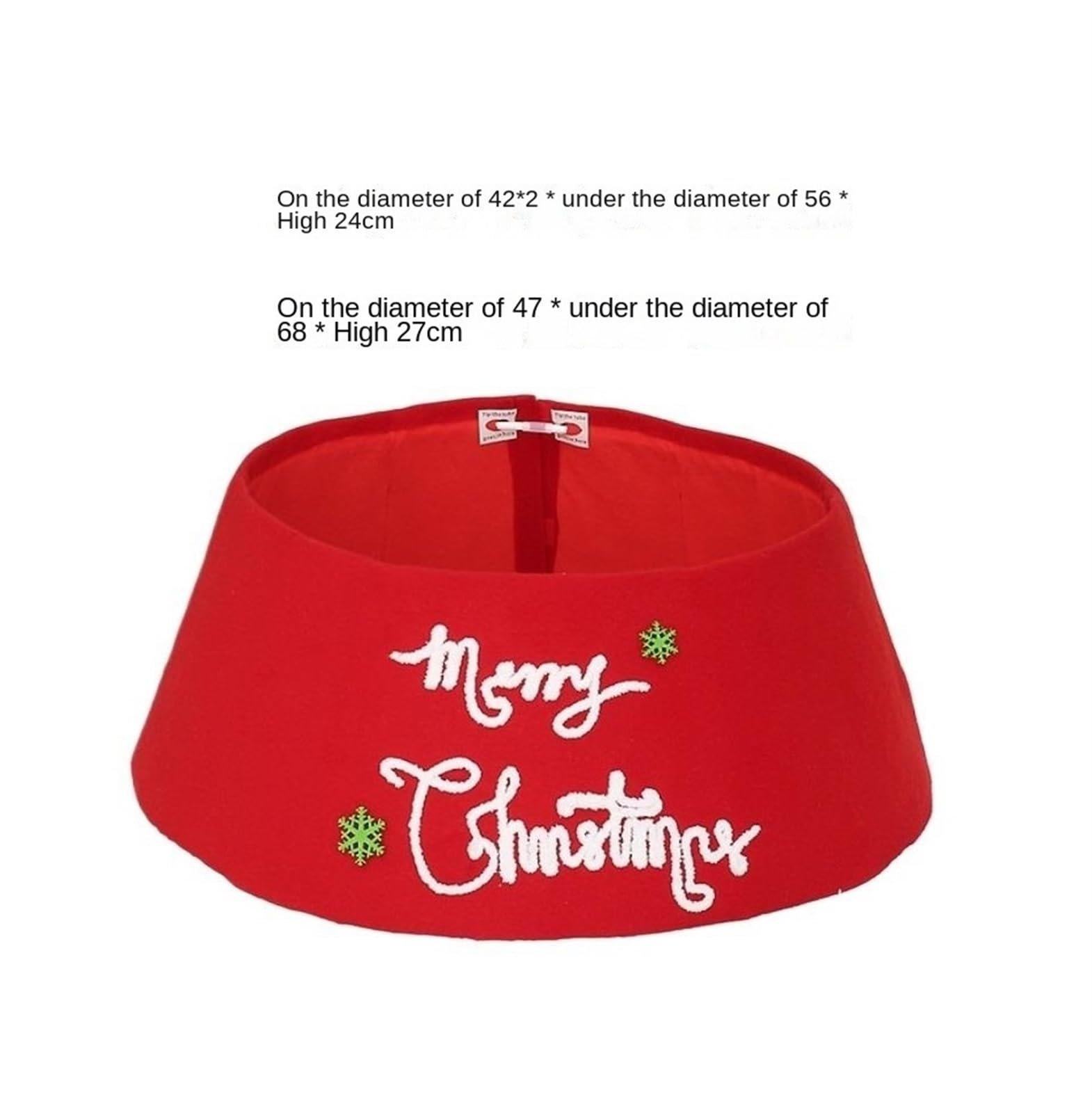 Cubierta Collar Navidad Collar De Árbol Navidad Anillo Terciopelo Rojo Falda Plegable For Falda(42x56x24cm)