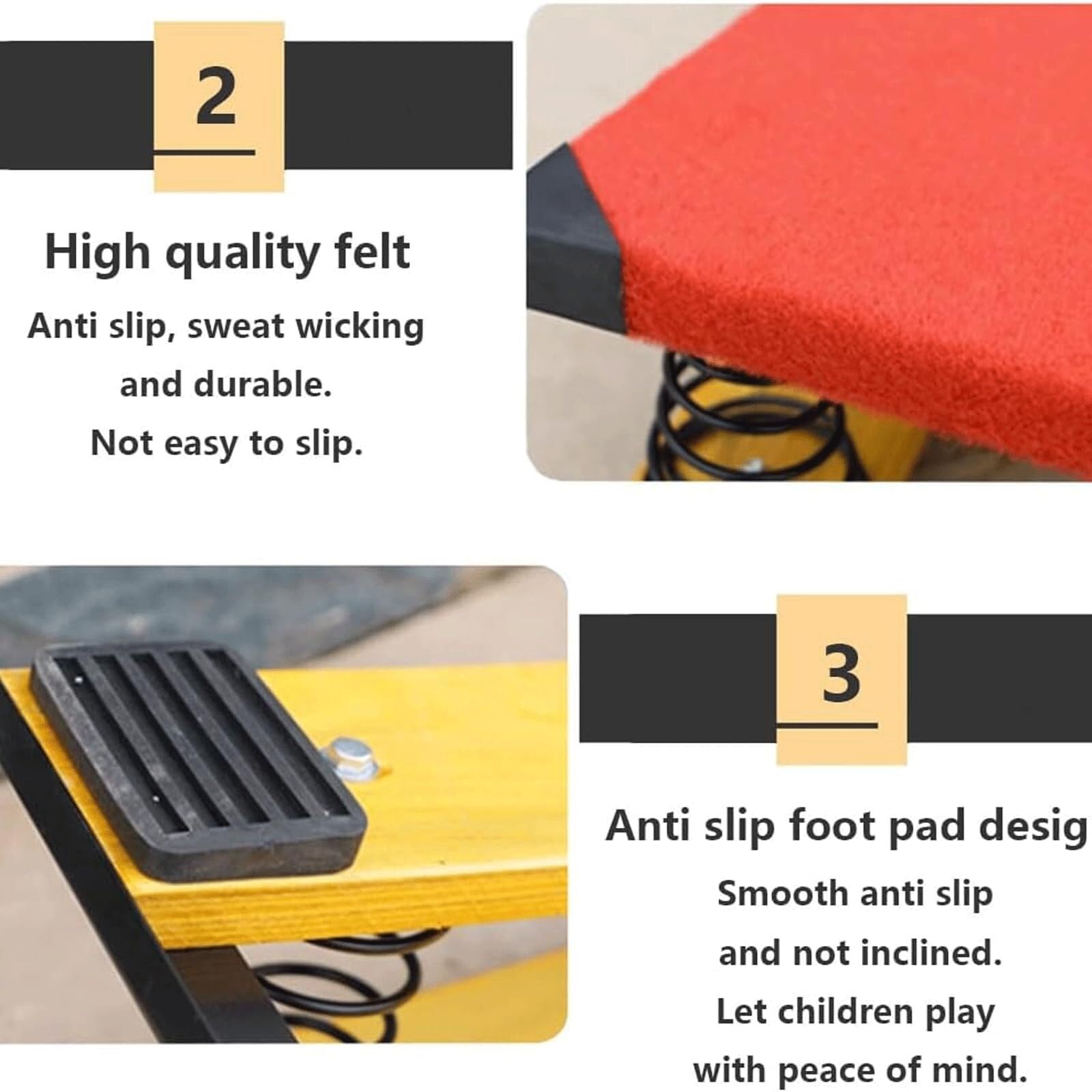 Genérico Tablero de Salto de Gimnasia, trampolín con colchonetas de protección contra choques, Ideal para Uso Escolar o doméstico (40 x 60 cm)