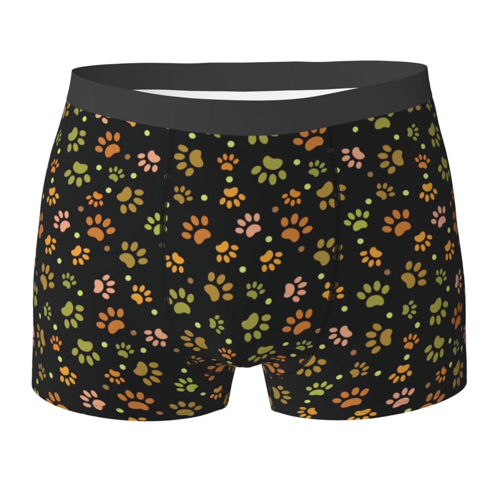 fifbird Men's Boxer Dog Paaw Pattern Polyester With Elastic Waistband Briefs Shorts Underwear For Men