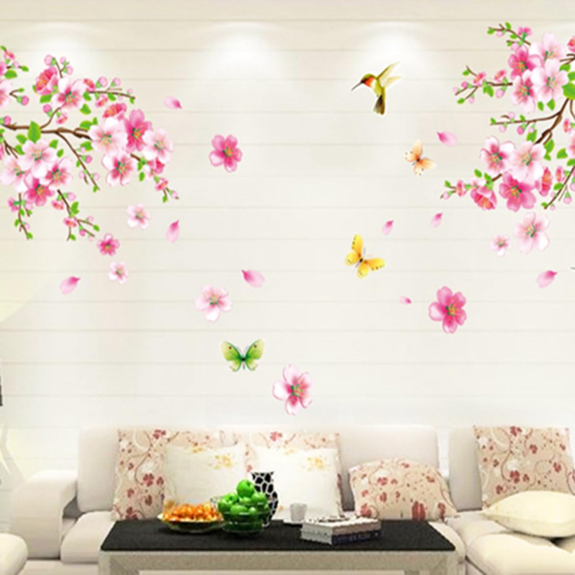 Amazon.co.jp: PIRNSDG ウォールステッカー 桜 60cm*90cm 1枚入り 壁紙 