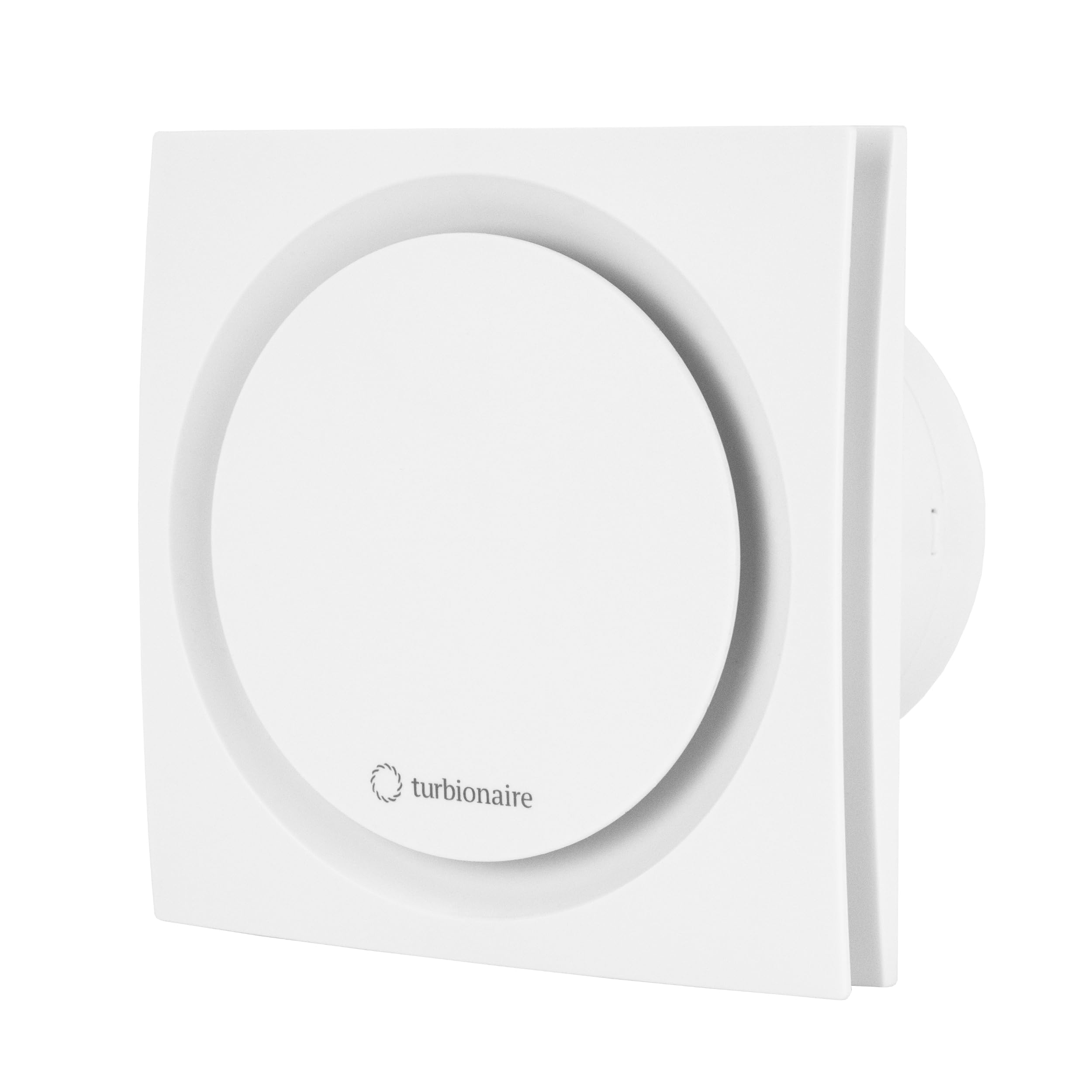 Turbionaire RING 100 SW Extractor de Baño 100 mm Doble aspiración perimetral y frontal, Blanco mate, Ventilación estándar, Para baño, Cocina, Válvula antirretorno, Protección IPX4, Silencioso