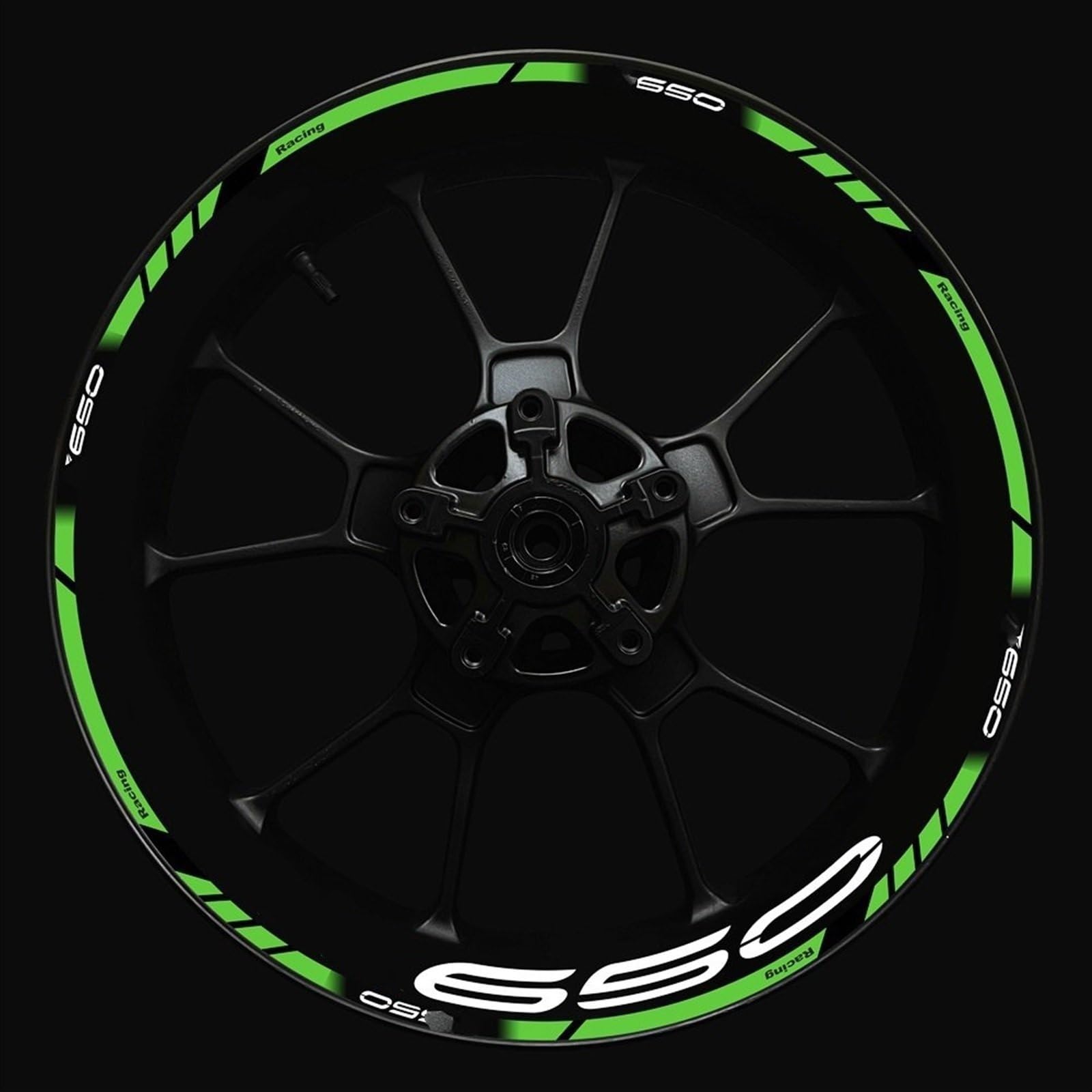 Front and Rear Wheel Hub Decal Set Improved Decoration for Kawasaki Z650 Motorcycle Z 650 Rim Stickers Decorative(Color21)