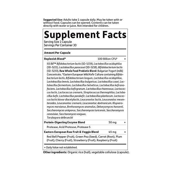 Raw Probiotics for Women and Men Ultimate Care 100 Billion CFU Shelf Stable Non Refrigerated Probiotic Supplement for Adults, Clinically Studied Strains, Digestive Enzymes, Garden of Life 30 Capsules