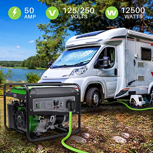 GEARit 50-Amp Generator Extension Cord, 125/250V for 50A Power Inlet Box, NEMA 14-50P to SS2-50R Twist Lock Connector STW 6/3+8/1 AWG, RV, Camper, Generator to House, 15 Feet (4.5 Meters) - Image 5