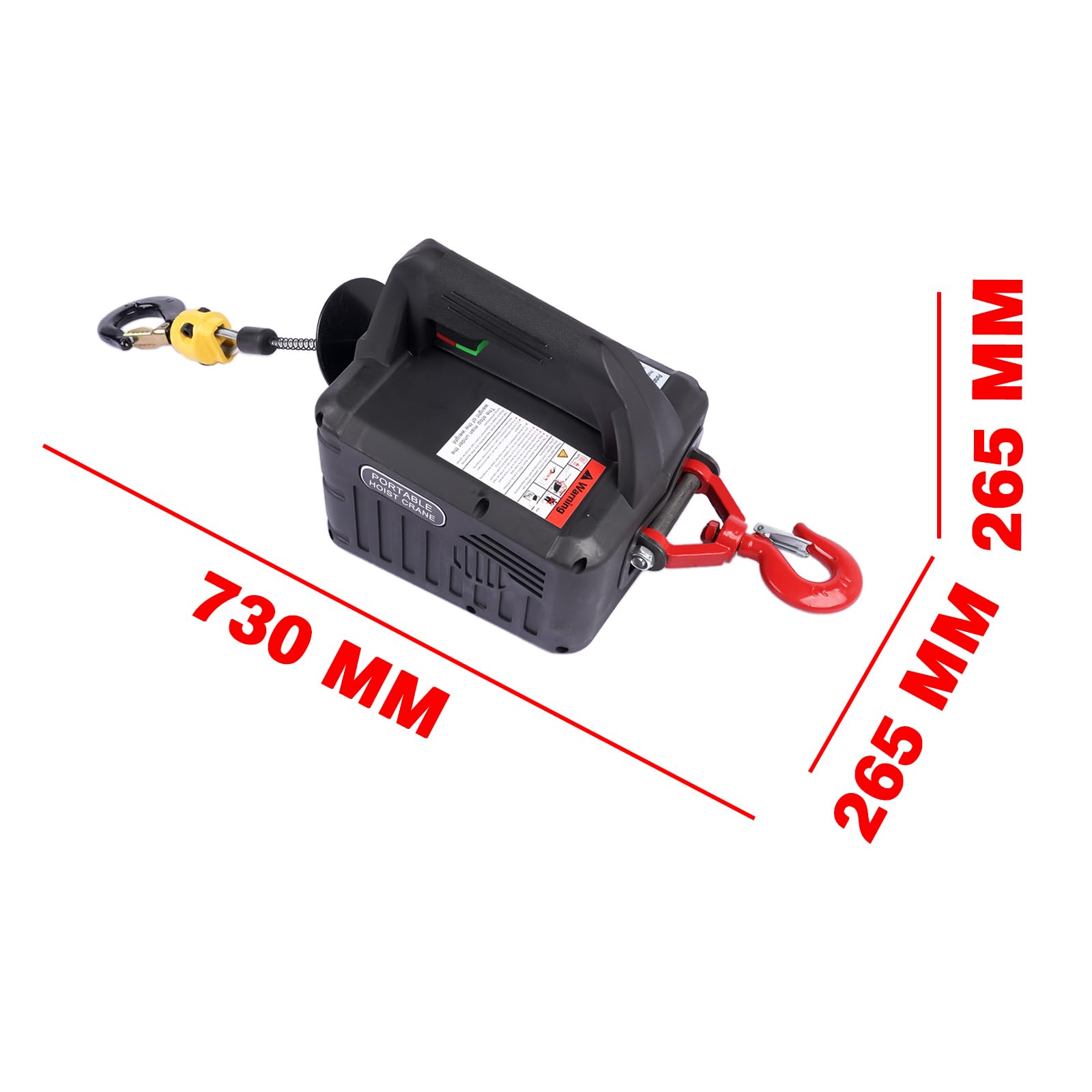 3 in 1 Paranco elettrico 1500W 300KG Argano Elettrico Portatile con finecorsa a infrarossi migliorato per Garage Magazzini Costruzione Domestica Hopzty