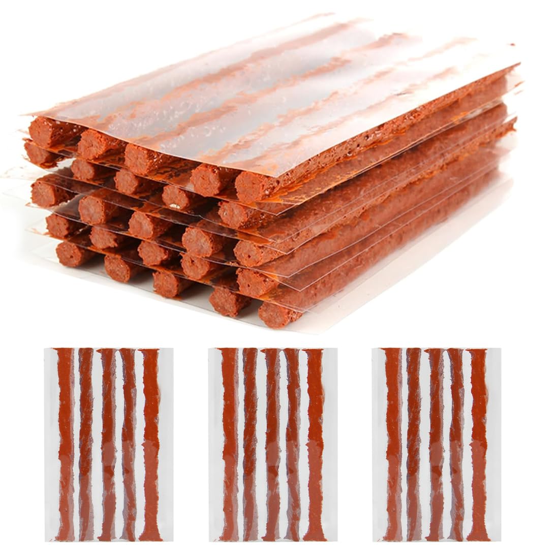 GXGM 40 Pezzi Tappo di Gomma per Riparazione Pneumatici, Striscia di Riparazione Pneumatici, Riparazione Pneumatici Tubeless, Riparazione di Emergenza Foratura Striscia di Pneumatici per Auto, Moto