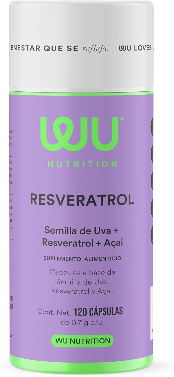 WU Nutrition® RESVERATROL Semilla de Uva + Resveratrol + Acaí