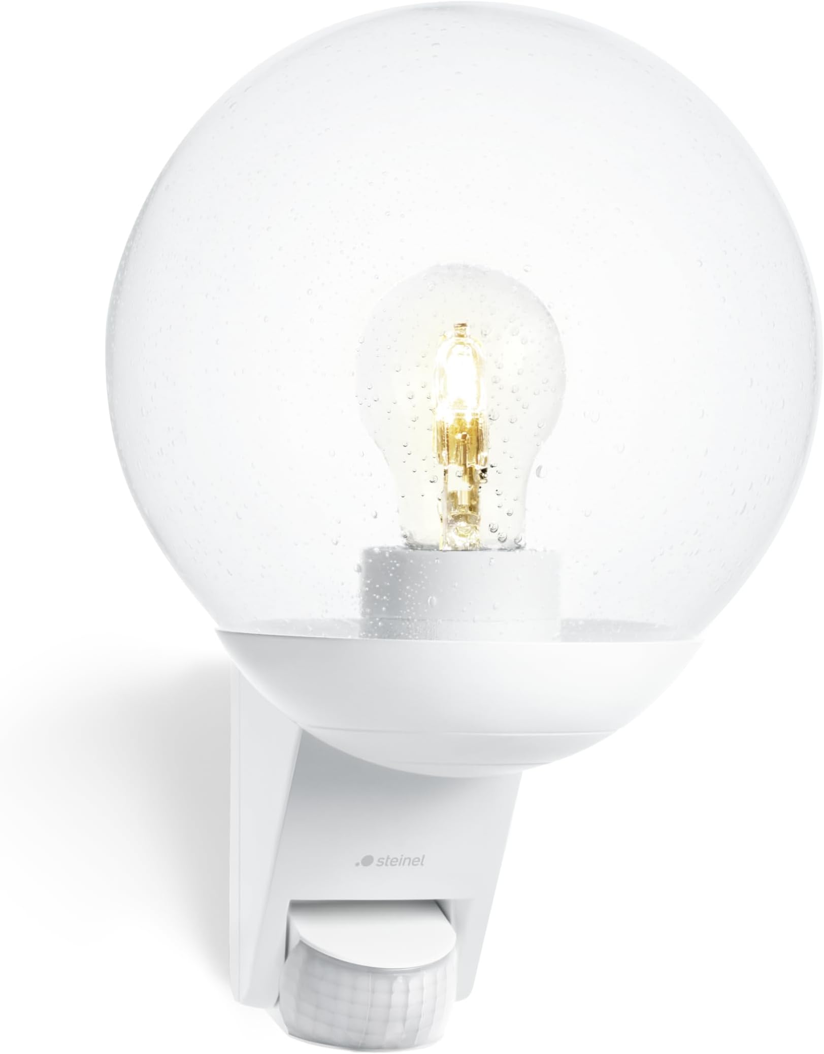 SteinelL 585 S Outdoor Wall Light White, 180° Motion Sensor, 10 m Reach, Maximum 60 W Light Bulb (Not Included), E27 Fitting