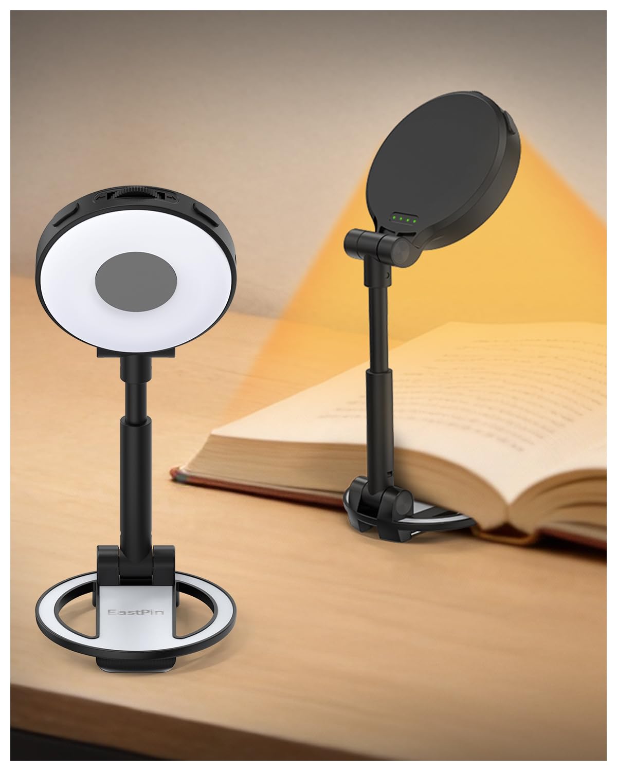 Reading Lights for Books in Bed:18 LED Rechargeable Clip-on Book Light with Timer & Memory Eye Caring 3 Color Temperature Stepless Dimming Portable Night Lamp Gifts for Women Kids Book Lovers