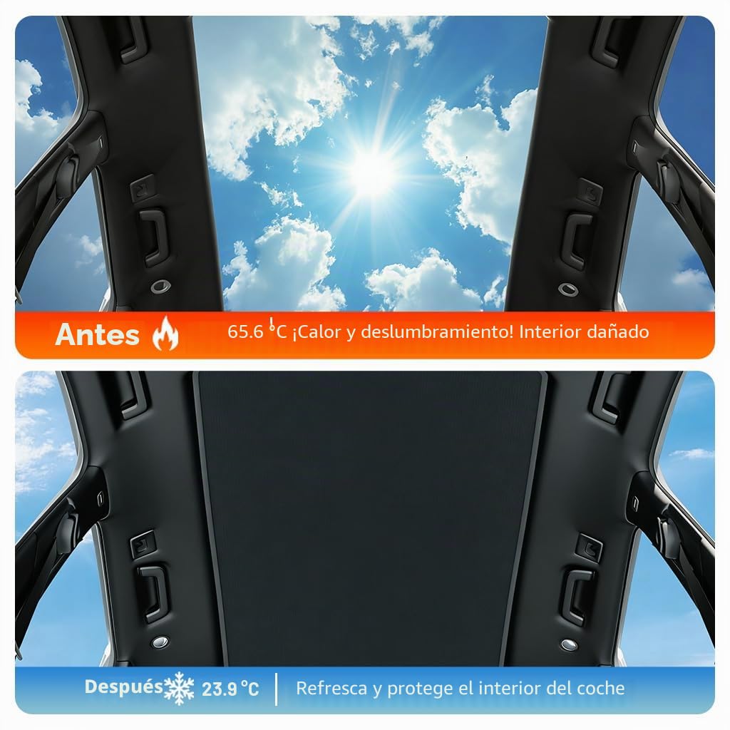 Parasol para Techo Compatible con Q5 2017-2009 5-Door SUV, Plegable Sombrilla De Coche con Bolsa De almacenaje, Protección Solar Aislamiento de Calor Parasol de Techo
