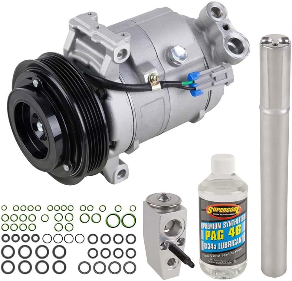 AC Compressor & A/C Repair Kit For Chevy Equinox & GMC Terrain 2.4L 4-Cyl 2010 2011 - BuyAutoParts 60-81119RK New