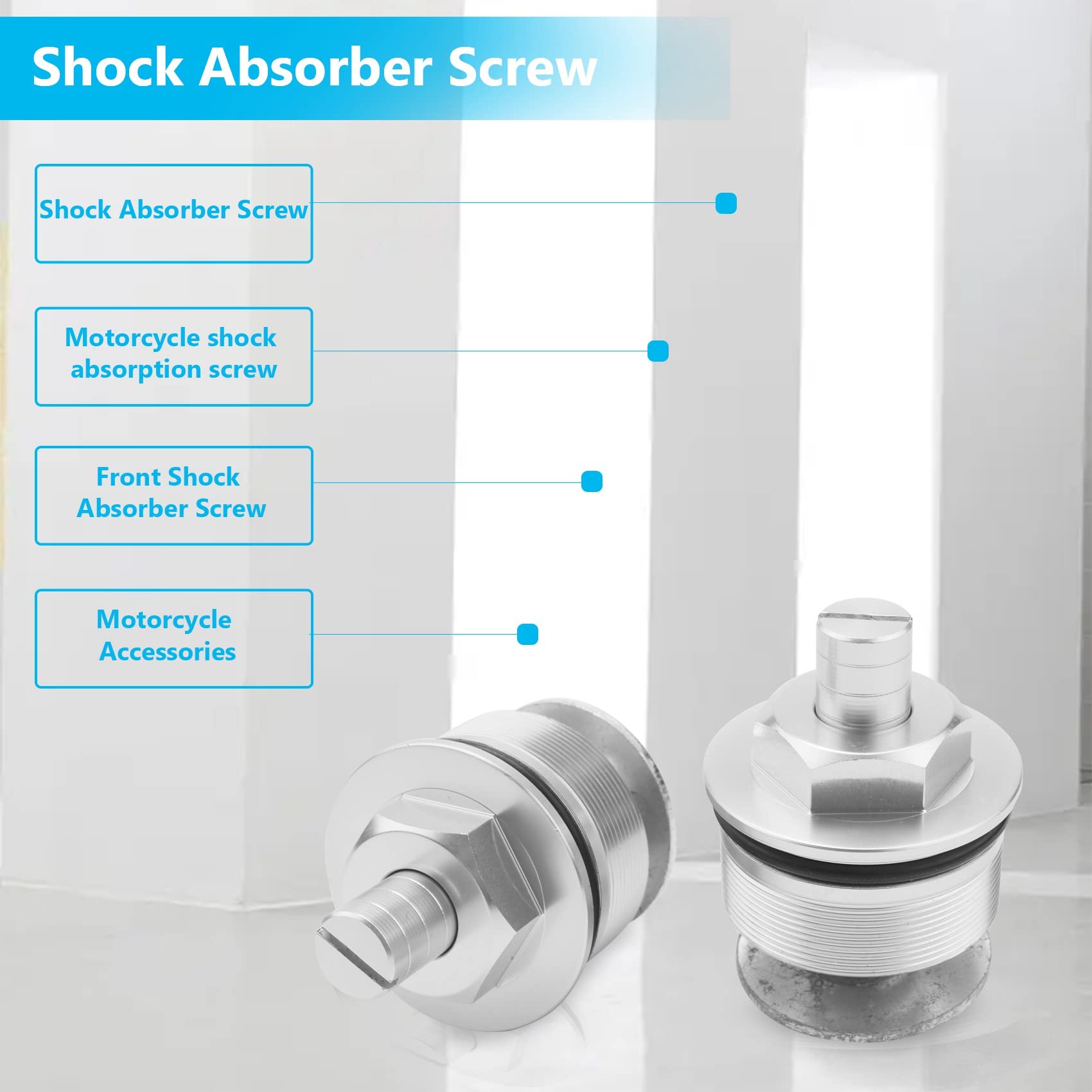 Bouchon De Boulons De Fourche En Aluminium Pour Moto, Ajusteurs De Précharge, Amortisseur Avant, Pas De Filetage 21mm X 1.0mm, 25mm