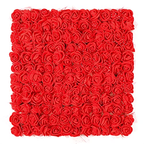 MWOOT Rosa Artificial 144 Piezas RoJo Flores Falsas, Pequeña
