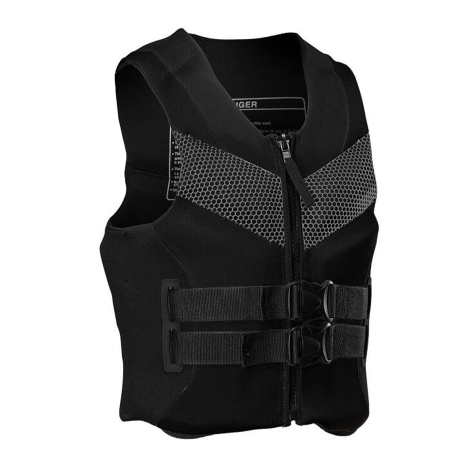Adult Surf Vest with Zipper and Buckle, Adjustable Neoprene Surf Vest for Kayaking, Rafting, Sailing, and Water Sports Recreation(black,XXXL)