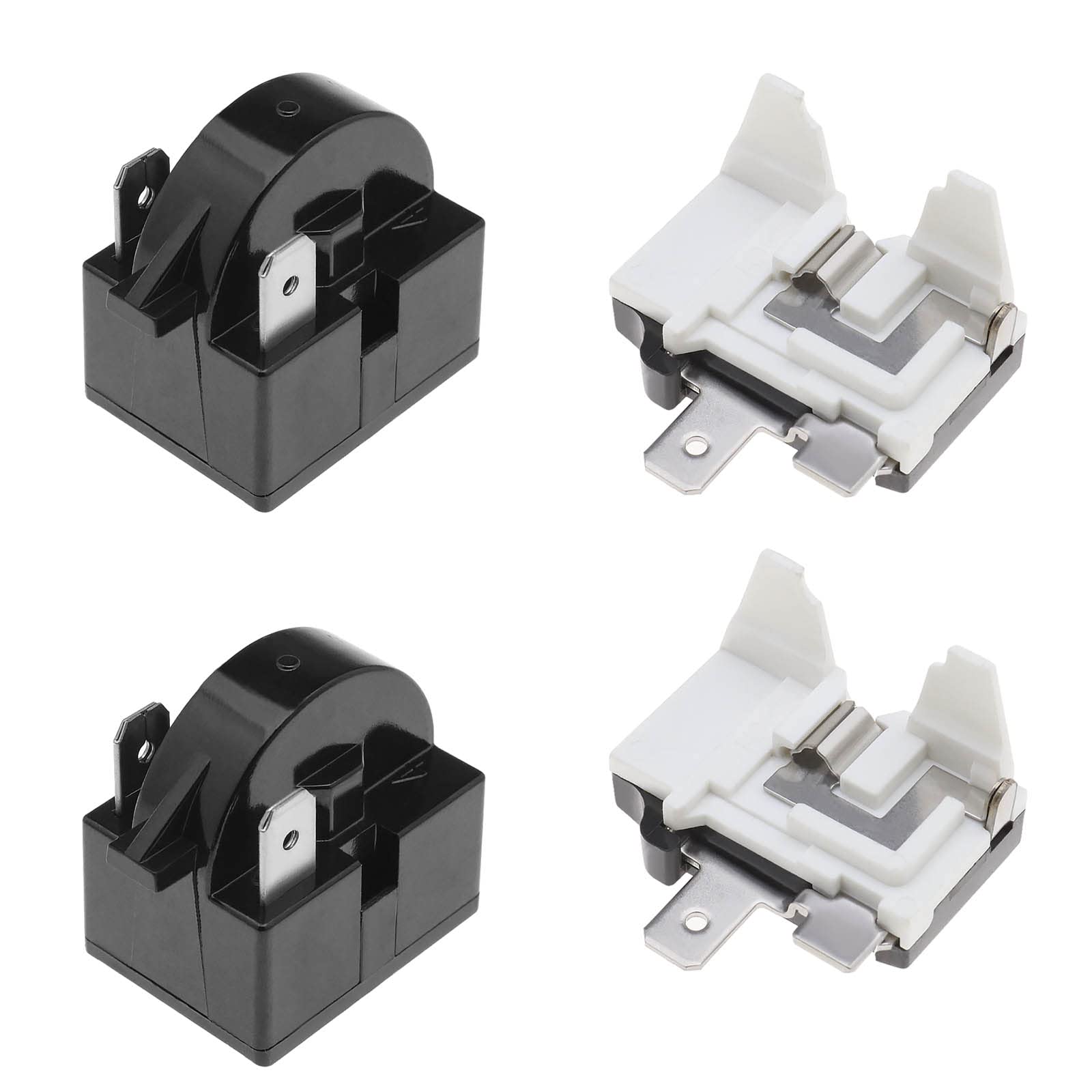 EMSea 2x 15 Ohm Refrigerator Start Relay 2 Pin PTC Freezer Compressor Resistor for Mini Fridges Compact Fridges Freezers Wine Fridges with 1/6HP 125W Thermal Overload Protector