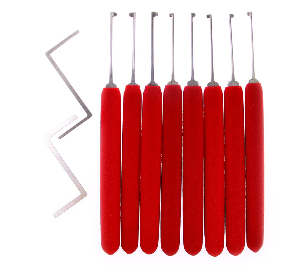 Qidai Colorful Dimple Lock Pick Set, Door Kaba Lock Double-End Lock Open Tool For Beginner And Locksmith (Huk)