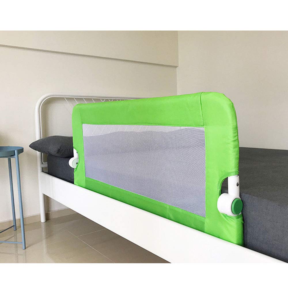 Barandilla de Cama, barandilla de Cama, barandilla de Cama anticaídas, Malla Transpirable abatible hacia Abajo, Azul, 102 cm
