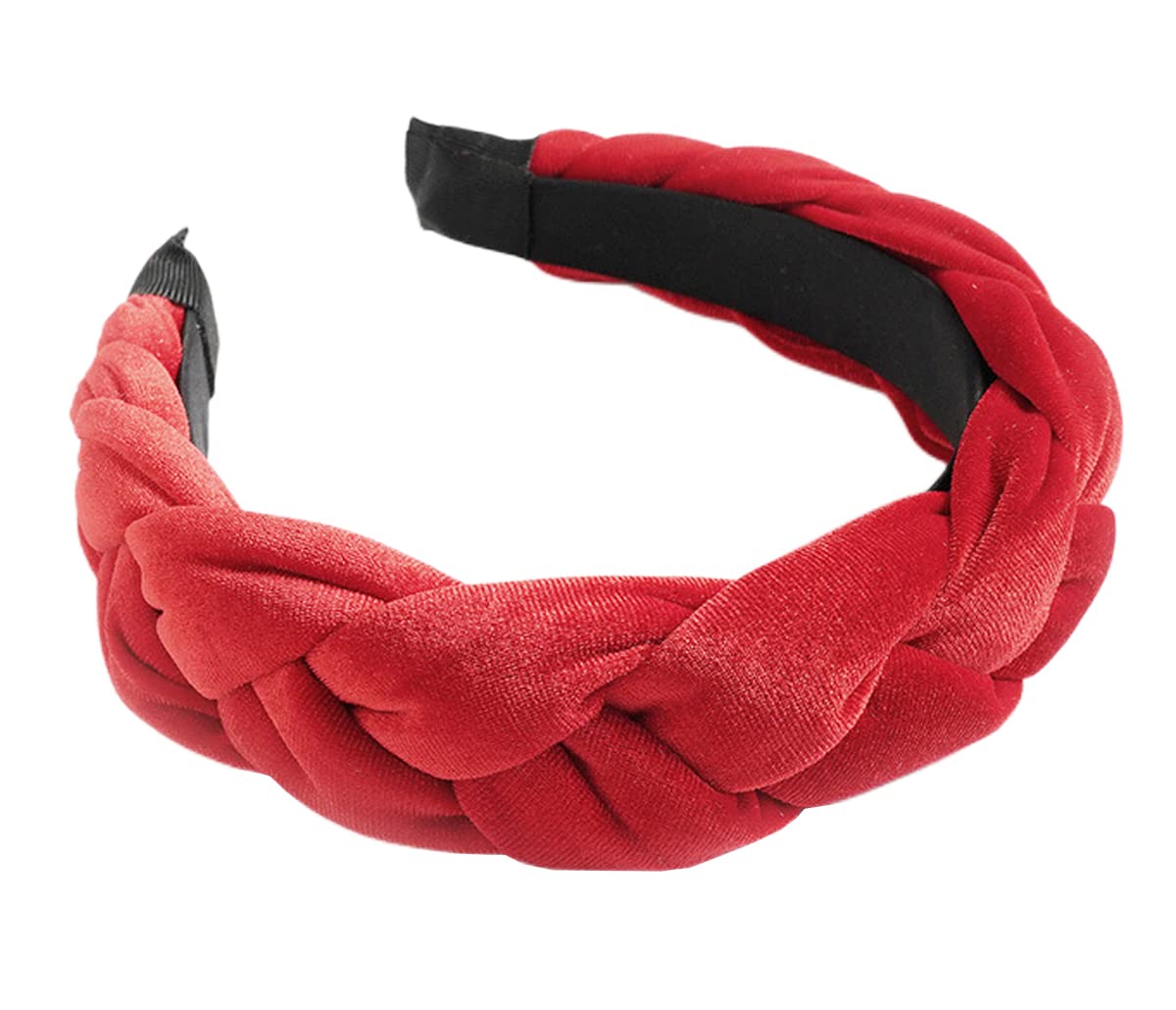 Wide Headbands for Women Velvet Soft Head Bands Fashion No Slip Headband Red Fabric Hairbands 9512