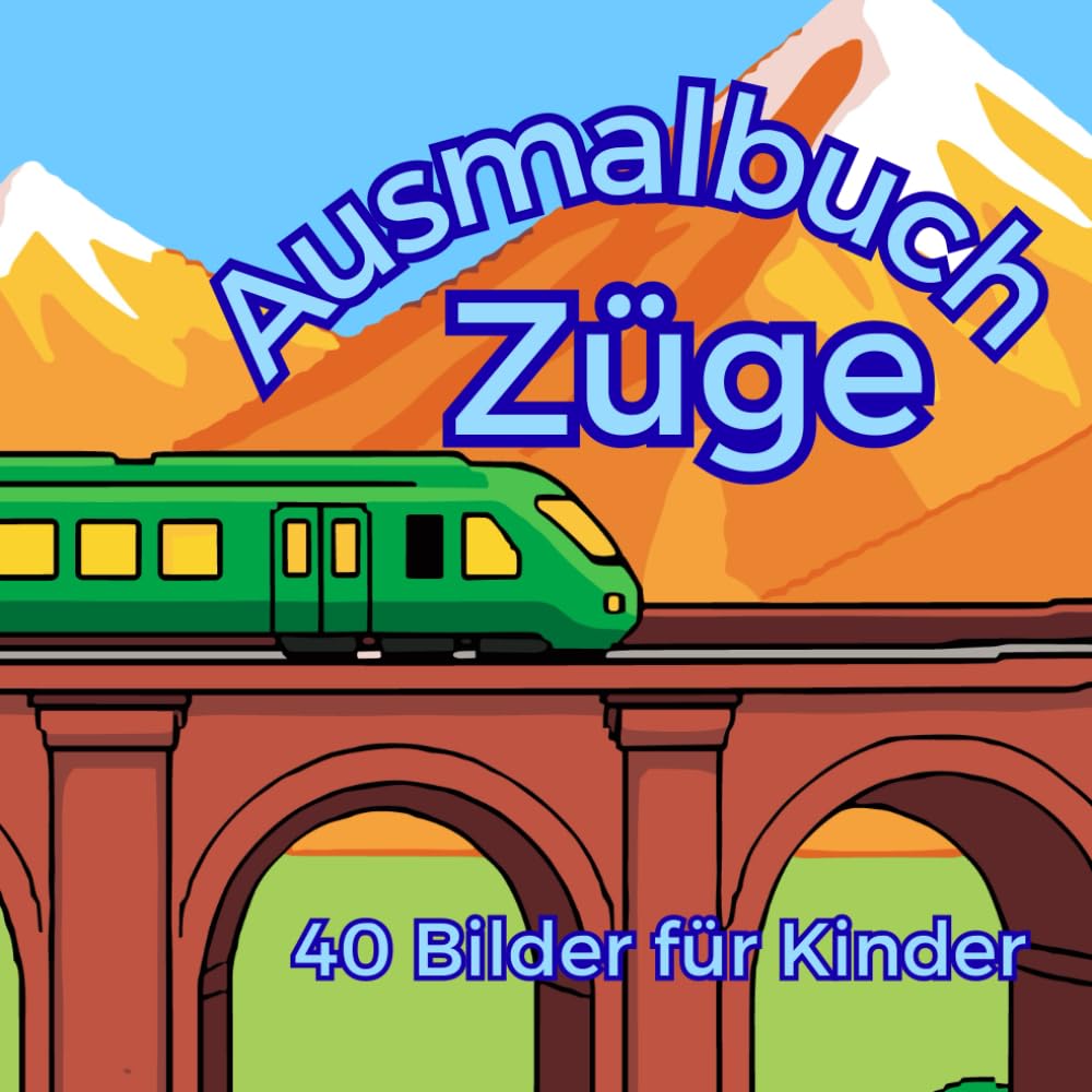 Ausmalbuch Züge