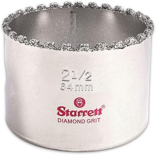 Miniatura 65 de Starrett Sierra de agujero de grano de diamante, ideal para perforar agujeros de diámetro pequeño, diámetro de 4-1/8 pulgadas, profundidad de corte
