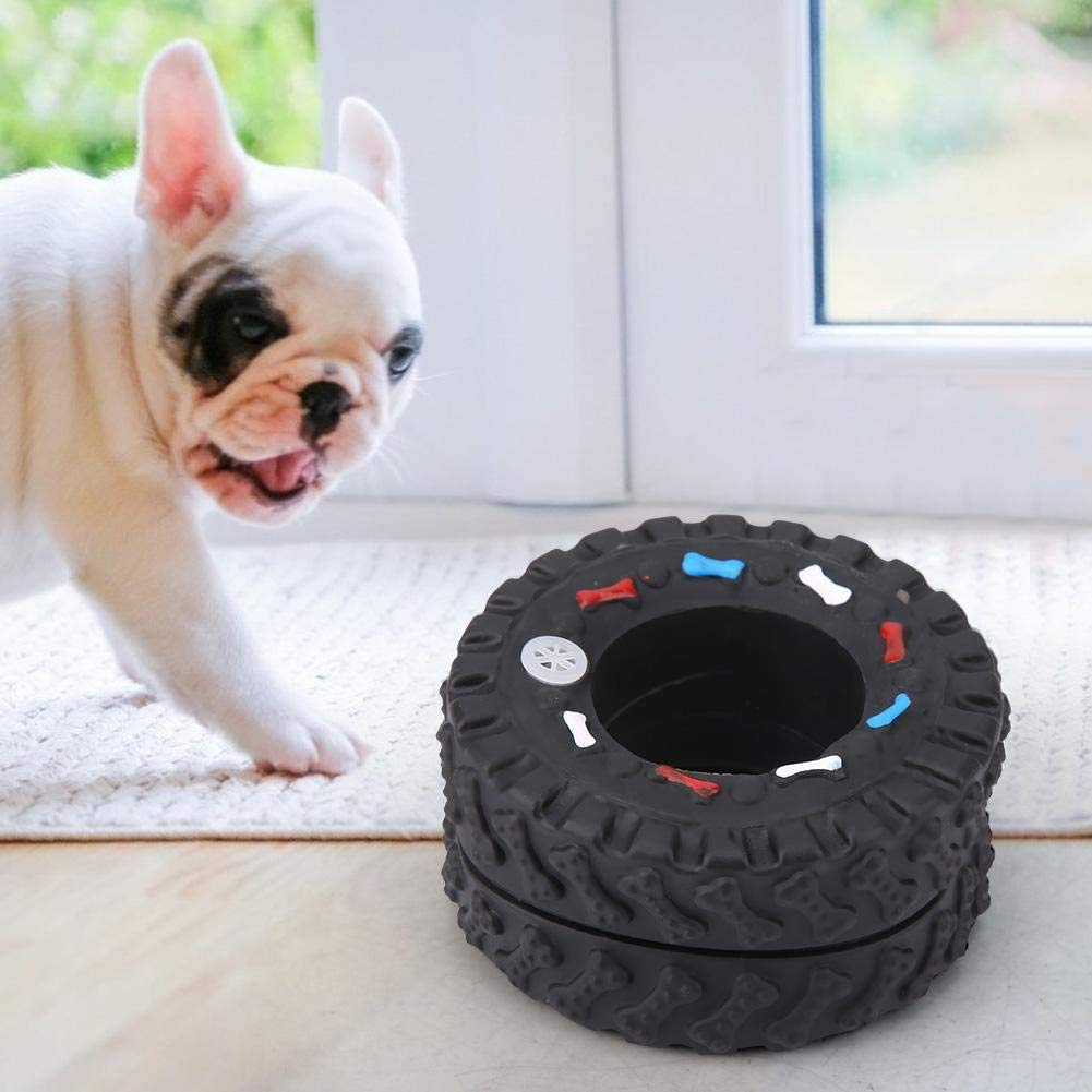 PETS EMPIRE Dog Chew Toy Tire Shape Vinyl Squeaky Toy Teeth Cleaning Toy Chew Bite Play Toy for Small Medium Dogs Puppies and Cats (Buy 1 Get 1 Free) (B08WLX27T9) Amazon Price History, Amazon Price Tracker