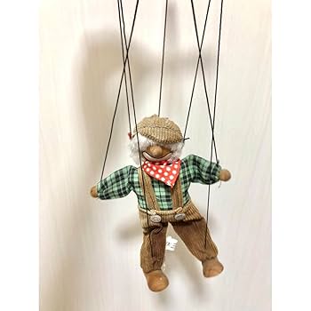 Amazon | ピエロ 操り人形 レトロ アンティーク雑貨 民芸品