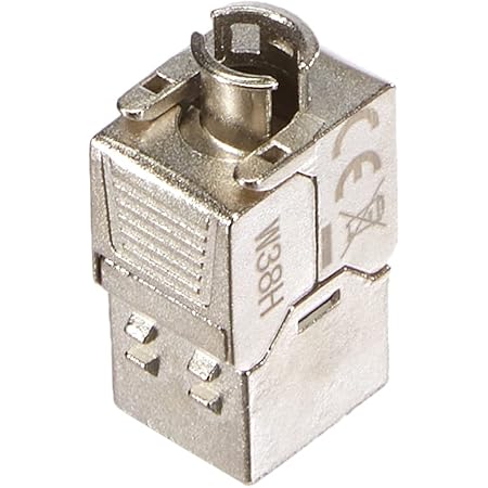 DIGITUS Keystone-Modul Cat-6A Geschirmt - RJ45-Buchse - 500 MHz 10GBase-T - AWG 26-22 - Werkzeugfreie Montage