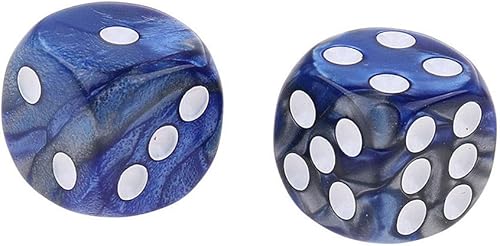 Miniatura 5 de 10 dados poliédricos D6 de 0.63 pulgadas de acrílico para juegos de mesa RPG MTG DND (azul plateado)