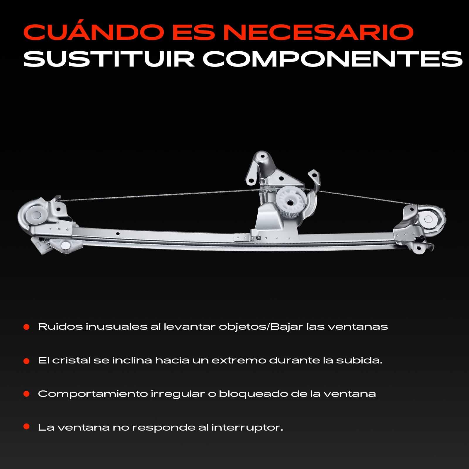 Frankberg Elevalunas Mecanismo elevalunas Eléctrico sin Motor Parte trasera izquierda Sin placa 4/5-Puerta Compatible con Clase E W210 Clase E T-Model S210 Replace# 2107301546