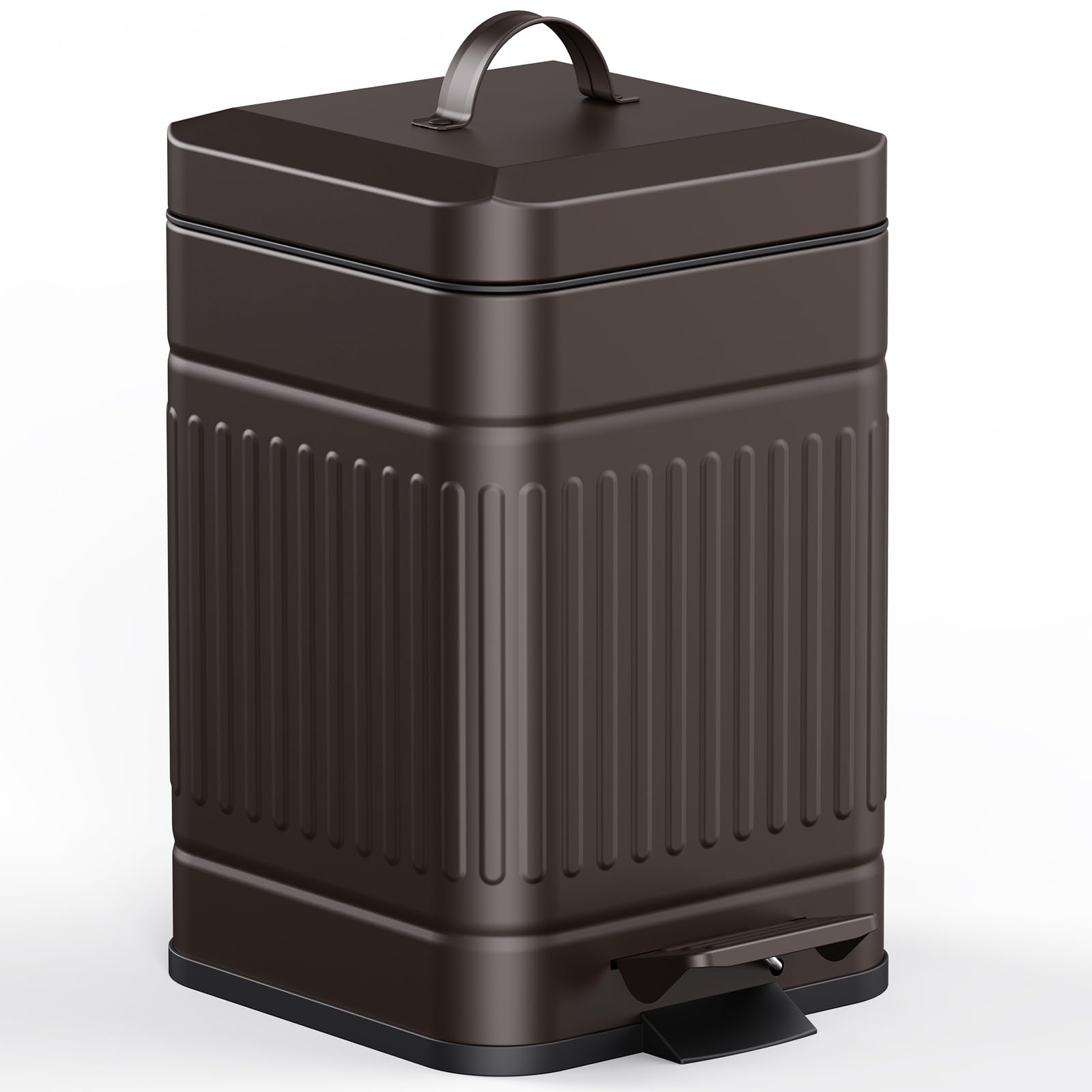 Photo 1 of CEROELDA 1.3 Gal Trash Can - Brown