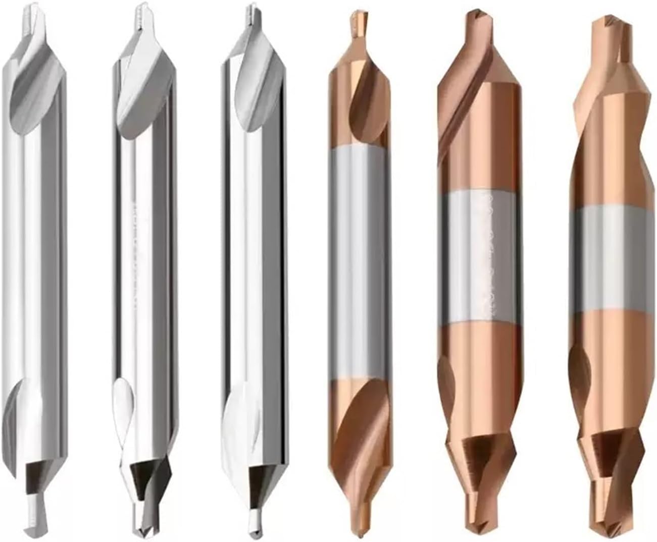 T Slot Milling Cutter Tungsten Steel Center Bit Centering Drill Fixed Point for Cemented Carbide Coated Double-Ended Extension Steel/Aluminum 1pc(D4.0x5x60xD10x60L,Steel)