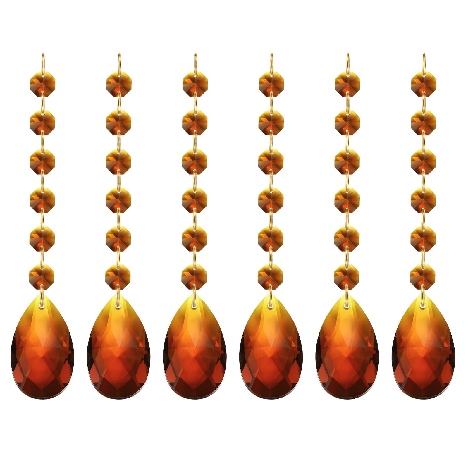 Pièces d'ornement suspendues en cristal ambre pour artisanat et lustre de 160mm