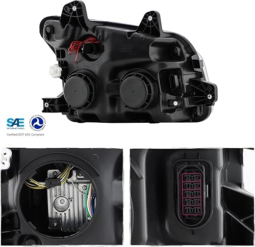 Miniatura 2 de AKKON - Compatible con faros delanteros Kenworth T880 Clase 8 para camiones Full LED DRL Switchback 2019 lámparas cromadas para conductor izquierdo