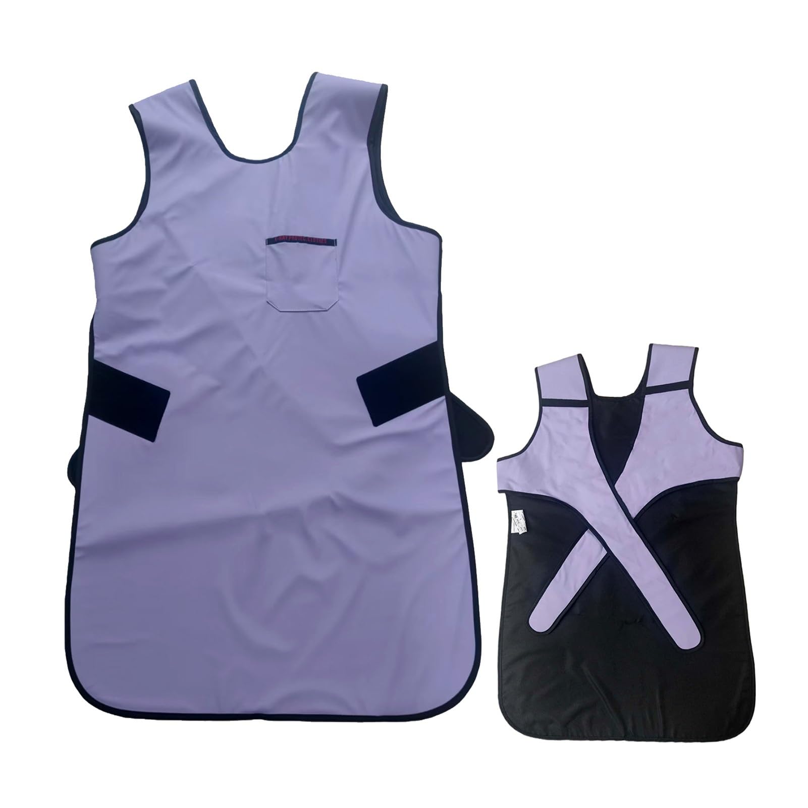 Delantal de Plomo Delantal De Plomo Morado De 0,35 Mmpb Para Rayos X, Delantal De Protección Para Laboratorio Dental Con Cierre De Velcro(Small)
