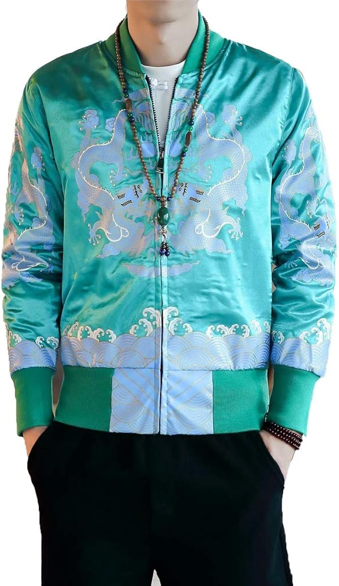 Amazon メンズ 秋服 ジャケットコート メンズ スカジャント ブルゾン トップ 服 上着 おしゃれ 軽量 長袖 柄物 カジュアル ジャケット ジャンパー メンズファッション 通学 日常用 多色展開 M 5xl コート ジャケット 通販