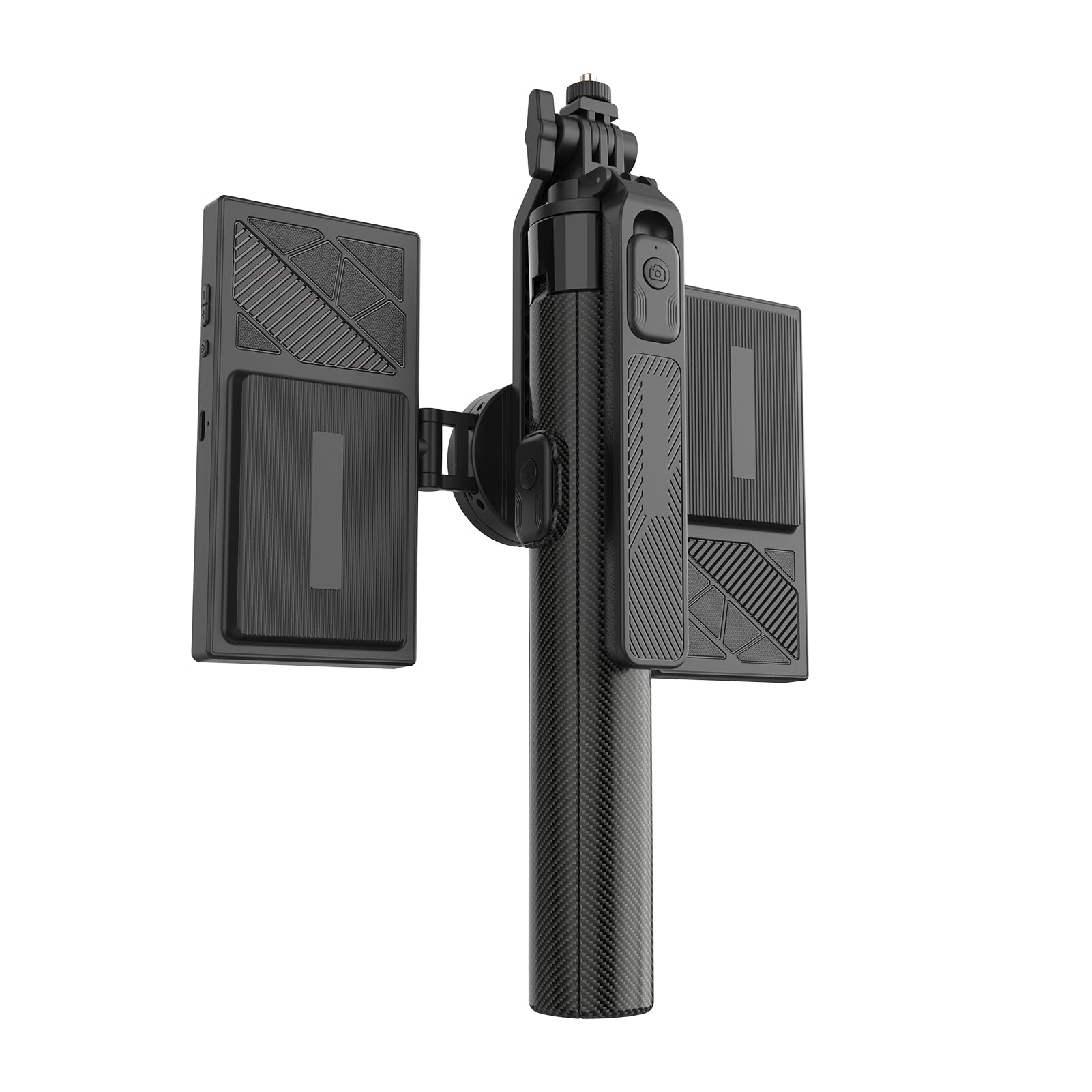 Treppiede Magnetico per Telefono con Telecomando Selfie Stick Treppiede Bastone Magnetico per Selfie 1,7 M Estensibile 720° Regolabile Doppie Luci di Riempimento a LED Supporto